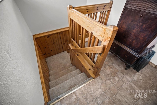 4523 N Mountain View Dr, Boise, ID 83704 - stairs featuring stone finish floors