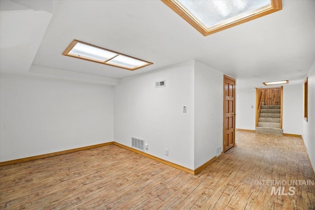 4523 N Mountain View Dr, Boise, ID 83704 - spare room featuring light wood-style flooring and stairway