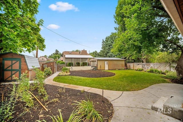 4523 N Mountain View Dr, Boise, ID 83704 - fenced backyard with a shed and a gate