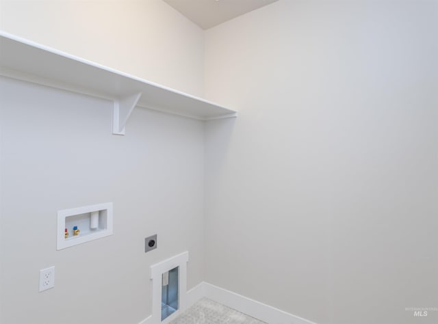 2111 W Gelding St, Middleton, ID 83644 - clothes washing area featuring hookup for a washing machine, electric dryer hookup, and baseboards