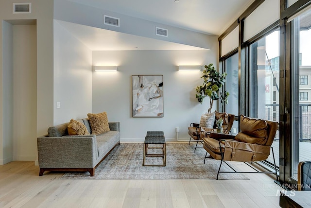 interior space featuring light wood-type flooring