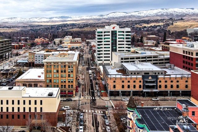 city view with a mountain view