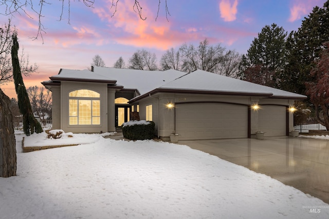 ranch-style house with a garage