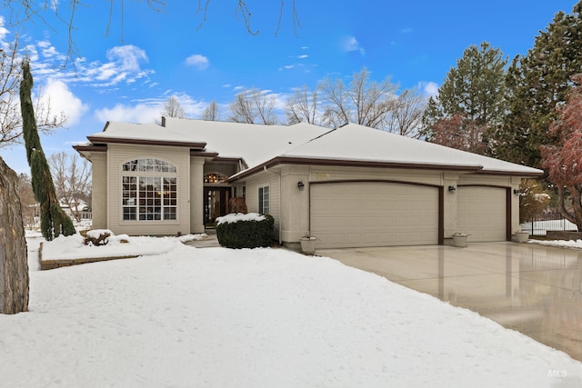 ranch-style house with a garage