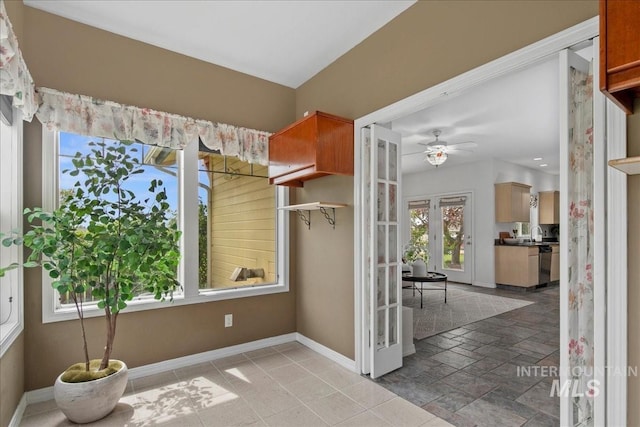 2021 W Ardell Rd, Kuna, ID 83634 - dining room featuring baseboards and a ceiling fan