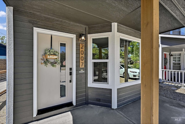 view of exterior entry