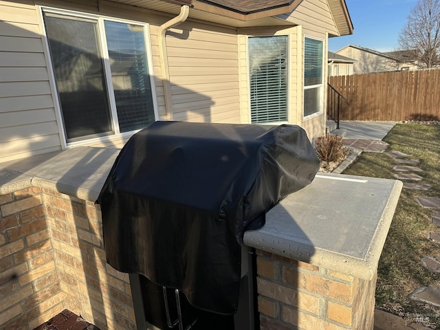 view of patio / terrace with a grill