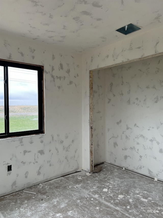 view of spare room