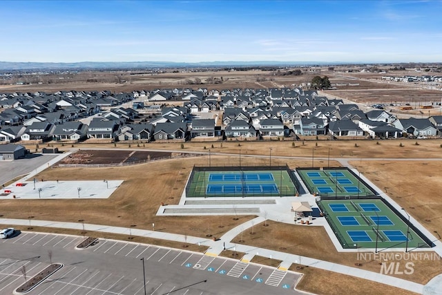 aerial view featuring a residential view