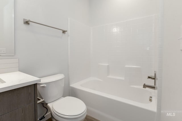 8592 N Ferris Ave, Boise, ID 83714 - full bathroom with vanity, toilet, and shower / bathtub combination