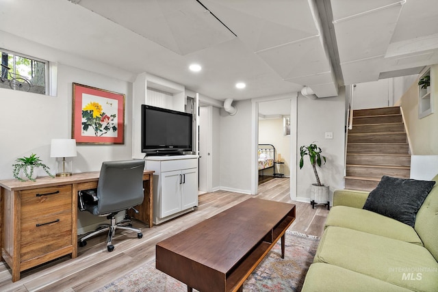 920 W Fort St, Boise, ID 83702 - office area featuring light wood finished floors, recessed lighting, and baseboards