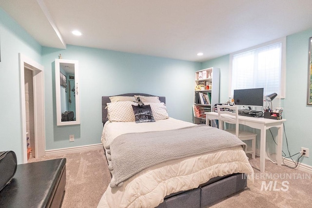 702 S Opal St, Boise, ID 83705 - carpeted bedroom with baseboards, an office area, and recessed lighting