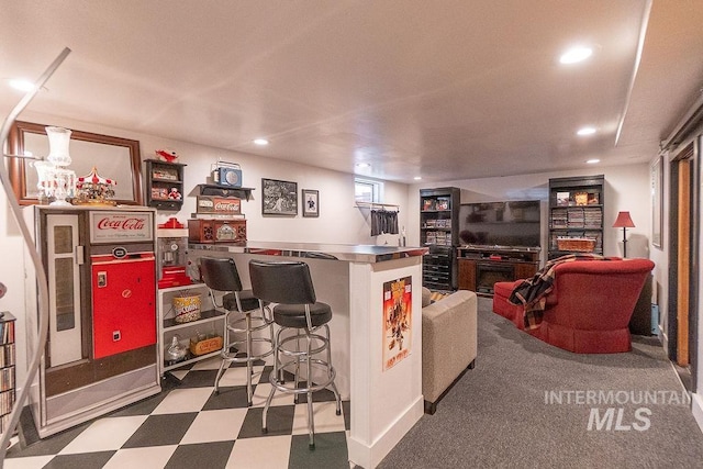 702 S Opal St, Boise, ID 83705 - indoor dry bar featuring tile patterned floors and recessed lighting