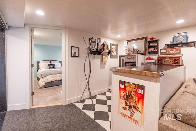 702 S Opal St, Boise, ID 83705 - bar featuring tile patterned floors, recessed lighting, and baseboards