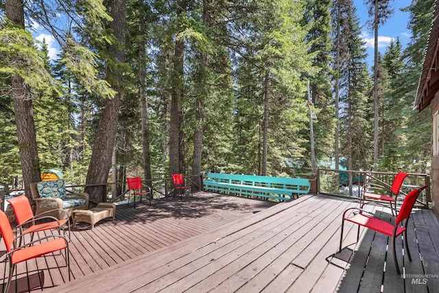 995 Cedar Crest Dr, Mccall, ID 83638 - view of wooden terrace