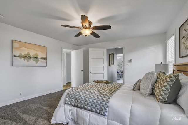 240 W Valley Rd, Hagerman, ID 83332 - carpeted bedroom featuring baseboards and a ceiling fan
