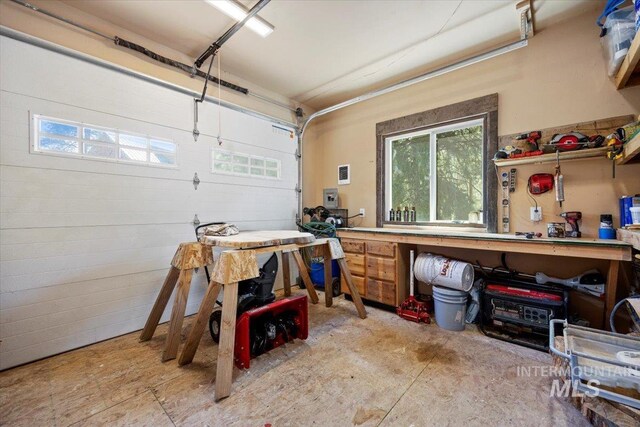 1010 N Hidden Pine Rd, Pine, ID 83647 - garage with a workshop area