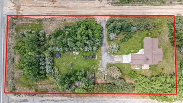 4 N 100 W, Fairfield, ID 83327 - aerial view of property's location featuring property parcel outlined