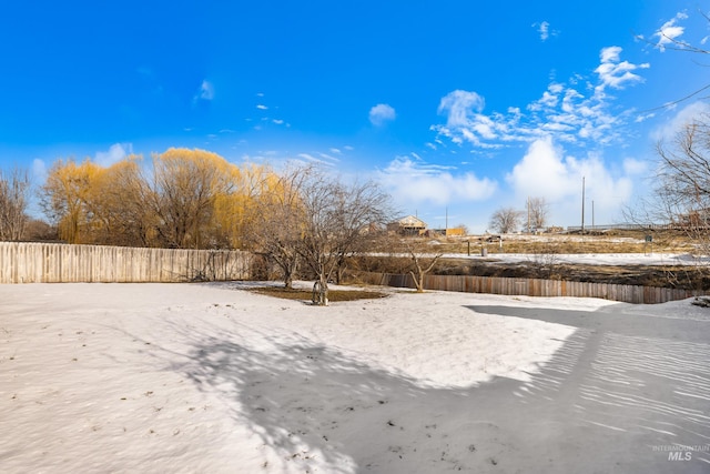 view of snowy yard