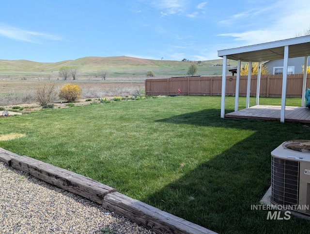 3075 Galey St, Weiser, ID 83672 - view of yard featuring central AC and a mountain view