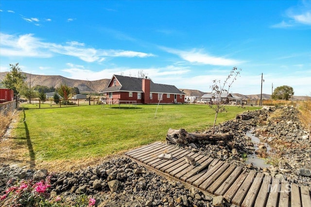 3976 Ranch Ln, Emmett, ID 83617 - view of yard featuring fence and a mountain view