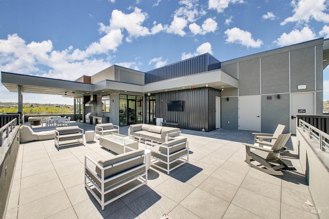 view of patio / terrace featuring an outdoor hangout area