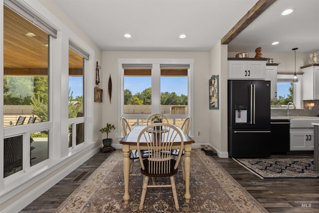 894 Main St, Star, ID 83669 - dining space featuring healthy amount of natural light, recessed lighting, and dark wood-style flooring