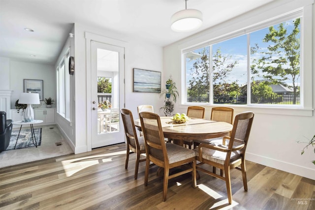5916 S Wayland Way, Meridian, ID 83642 - dining space featuring wood finished floors and baseboards
