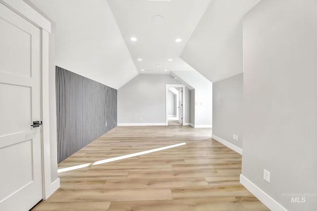 1580 Clear Creek Loop, Twin Falls, ID 83301 - additional living space featuring light wood-style flooring, recessed lighting, lofted ceiling, and baseboards