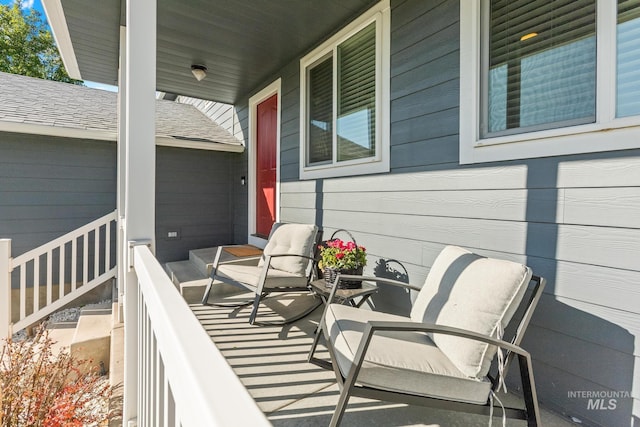 view of patio featuring covered porch