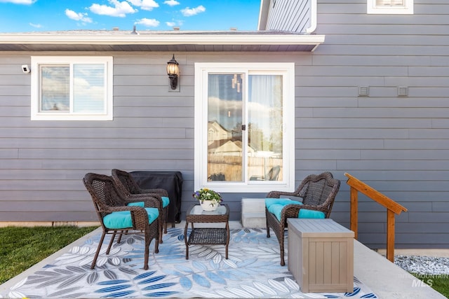 view of patio featuring outdoor lounge area