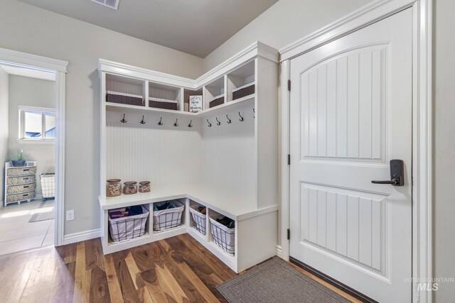 4049 Quail Ridge Dr, Kimberly, ID 83341 - mudroom with baseboards and dark wood finished floors