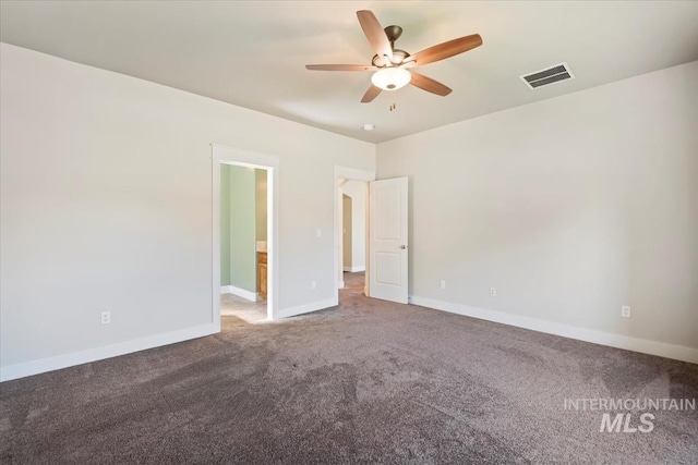 11871 W Wilmont St, Boise, ID 83709 - spare room featuring a ceiling fan, carpet floors, and baseboards