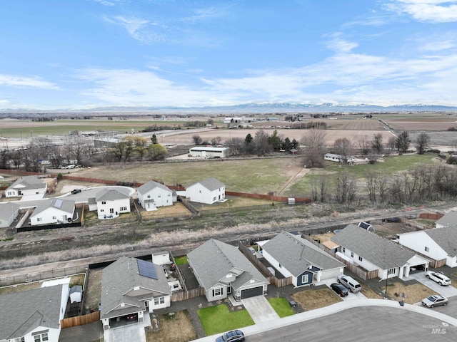 bird's eye view with a residential view