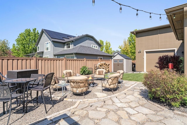 4763 S Skyridge Way, Boise, ID 83709 - view of patio / terrace with an outdoor fire pit and outdoor dining space