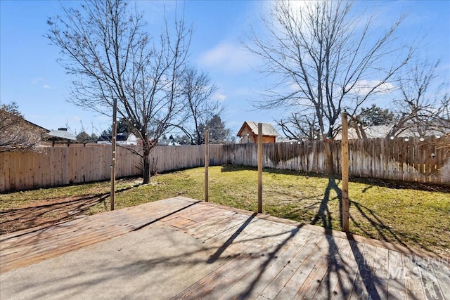 view of patio / terrace with a fenced backyard