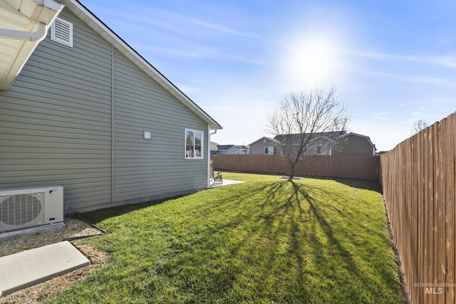 view of yard featuring ac unit