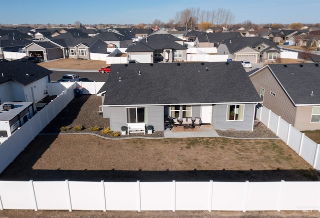 drone / aerial view featuring a residential view