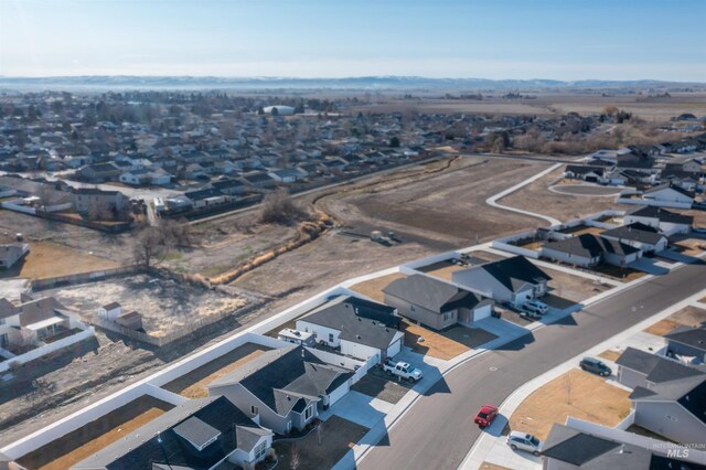 aerial view with a residential view