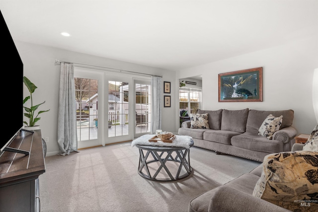 view of carpeted living room