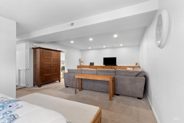 view of carpeted living room