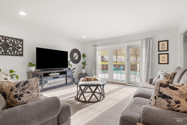 view of carpeted living room