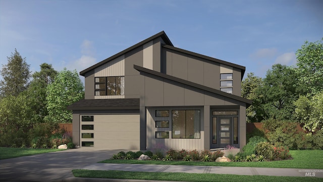 TBD W Whisper Ridge Dr Unit 3226, Meridian, ID 83646 - contemporary home featuring driveway, an attached garage, and fence