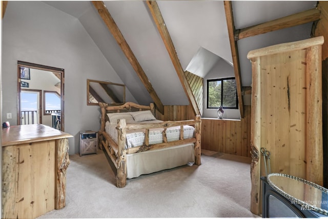 1011 E 1000 S, Albion, ID 83311 - carpeted bedroom featuring wood walls