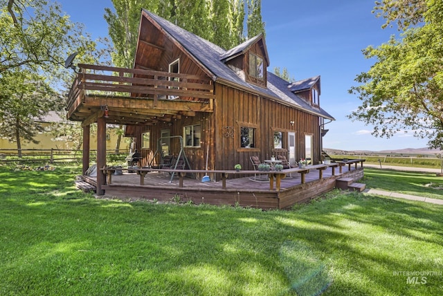 1011 E 1000 S, Albion, ID 83311 - back of property with a deck and roof with shingles