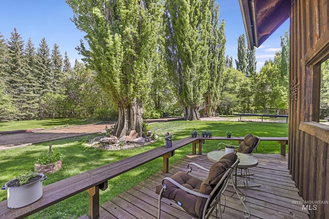 1011 E 1000 S, Albion, ID 83311 - wooden deck featuring a lawn