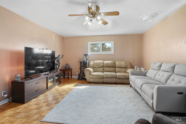 1817 Granada Dr, Twin Falls, ID 83301 - living area with ceiling fan and baseboards