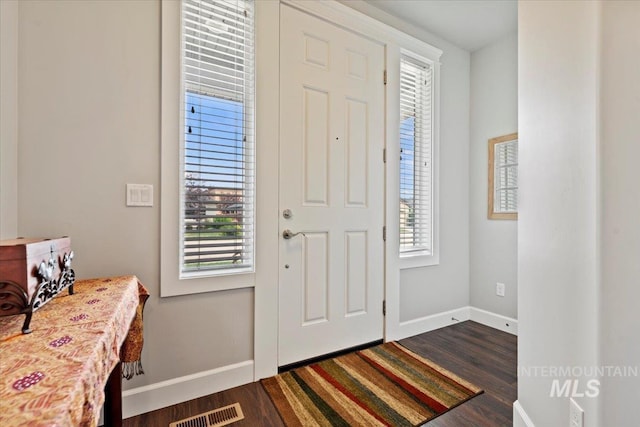 9753 W Wildbranch, Star, ID 83669 - entryway featuring dark wood-style floors and healthy amount of natural light