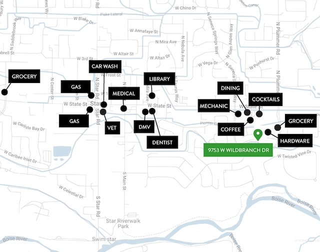 9753 W Wildbranch, Star, ID 83669 - map of property / related area