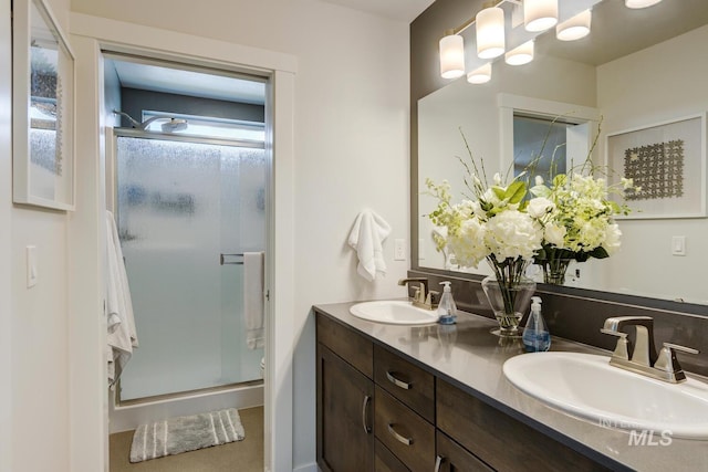1987 S Defio Way, Meridian, ID 83642 - full bathroom with double vanity and a shower stall